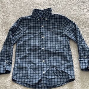 Vineyard Vines Blue Plaid Kids Button Down Shirt